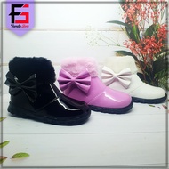 Girls' Fur Boots with Cute Ribbon Variations Trendy Fashion Toddler Girls' Zipper Boots / sepatu ana