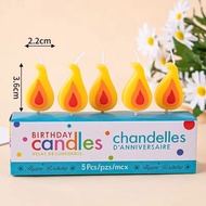 2024 Christmas Cake Decoration Five-pointed Star Christmas Tree Candle Christmas Eve Baking Dessert 