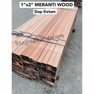 Meranti 1”x2” (1.7cmx4.3cm) Kayu Meranti Ketam / Kayu Perabot / Batang Kayu ketam Siap /Furniture wo