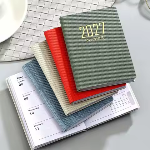 Mini A7 2027 Agenda Book Pocket with Calendar Appointment Book Diary Weekly Planner Students