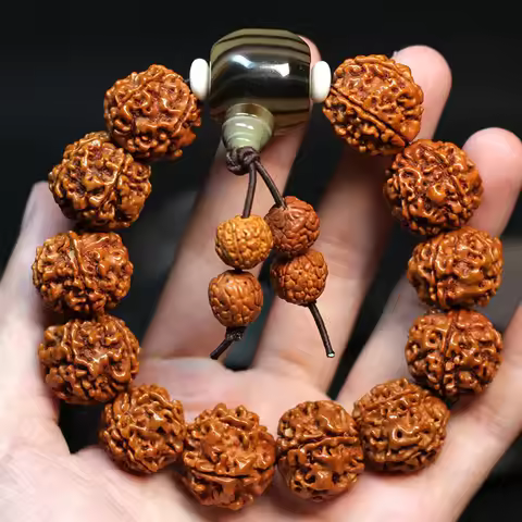Nepal Five-petal Rudraksha Hand String Natural Bodhisattva Beads Hand String Creative Geometry Stati