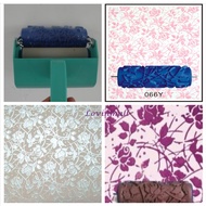 Pattern Paint Roller bunga design painting alat cat dinding bilik pengecat corak bird rose patterned