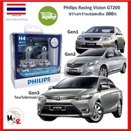 Philips Racing Vision GT200 H4 Toyota Vios Car Headlight Bulb Vios GEN1-3 Brighter than original bulbs 2 3600K free shipping.