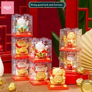 Hand Waving Lucky Cat Solar Powered Automatic Waving Cat Lucky Cat Home Decoration Office Decor Car 