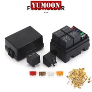 YUMOON 4 Relay Holder Free Combination Auto For Car Truck 6Way Fuse Holder Circuit Standard Fuse Rel