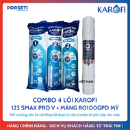 Combo 10 Lõi Lọc Karofi Sử Dụng 123 Smax Pro V Màng RO 100GPD Purifim Mỹ Và Bộ Hiệu Suất Cao Smax HP