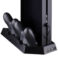 Playstation 4 Vertical Cooling Stand with 2 Fans - Include Dual Charger Ports - Charging Station for