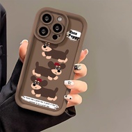 เคสiphone 11 ลูกสุนัขน่ารักซิลิโคนอ่อนนุ่มเคสโทรศัพท์สำหรับ iPhone 15 11 12 13 14 PRO MAX 7 8 บวก x XR XS MAX SE 2020 14 PRO MAX ครอบคลุมปลอกกันกระแทก