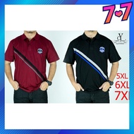 CY 3241 PLUS SIZE MAN CASUAL POLO COLAR SHIRT BIG SIZE / SHIRT COLAR SIZE BESAR 3XL 4XL 5XL 6XL 7XL