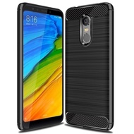 Phone Cases For Xiaomi Redmi 5Plus Luxury Carbon Fiber Shockproof Case for Redmi5 Plus Silicone TPU Soft Cover Matte Bumper