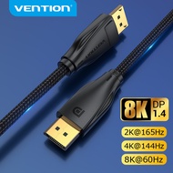 Vention สาย Display Port 1.4 Cable DP to DP Male to Male Cable Display Port 8K 60Hz 4K 144Hz จอ 2K 165Hz UHD High Speed 32.4Gbps for Video PC Laptop Projector Monitor สายแยกจอคอม dp freesync สายจอคอม Display Port Cable