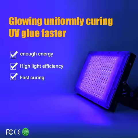 100W 300W purple light 365nm 395nm 405nm UV curing lamp fluorescent detection lamp shadowless glue c
