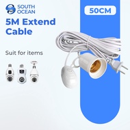 South Ocean E27 5M Lamp Bulb Holder With Switch LED Light Bulb Extension Socket LED Light Bulb Lamp