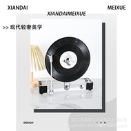 Black Living Room Retro TV Cabinet Glue Ornaments Niche Store Machine Art Record Crystal Crafts Buye