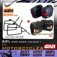 SET KOMBO KOTAK/BOX GIVI E22N,E23N SIDE CASES + SBL SIDEBAGS HOLDER FOR KTM ADVENTURE 250/390, DUKE 