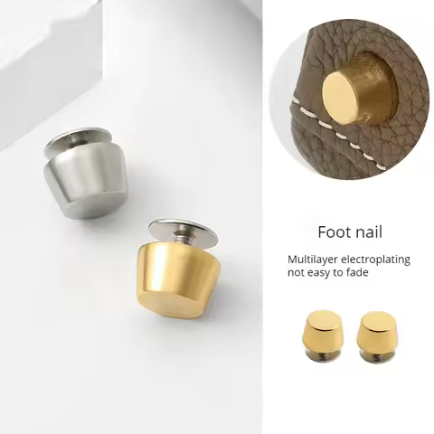 Bag Bottom Buckle Metal Foot Nails For Hermes Kelly Handbag Titanium Steel Screw Base Nail Hardware 