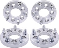 DCVAMOUS 4PC 5x4.5 to 5x5.5 Wheel Adapters 1 Inch with 1/2" Studs Compatible with Ford-Jeep-Lincoln 