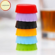 LadyHome 6pcs Reusable Silicone Bottle Caps Beer Cover Soda Cola Lid Wine Saver Stopper sg