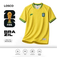 [ BRAZIL HOME JERSEY ] Premium Dryfit Jersey Unisex BRAZIL Jersey/ - LOSCO