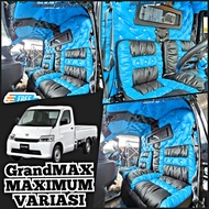Variasi full interior mobil daihatsu granmax pickup model sofa kancing kristal