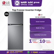 [SAVE4.0 NUR] LG 235L 2 Door Top Freezer Refrigerator Fridge GV-B212PQMB with Multi Air Flow WAH LEE