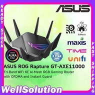 Asus GT-AXE11000 ROG Rapture Tri-Band Wireless AX Wi-Fi 6E Gaming Router with new 6GHz band, 2.5G WAN/LAN port, AiMesh