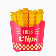 SS 12pcs Fries Clips Fries Seal Clip Snack Clip Sealing Clip with Refrigerator Magnet