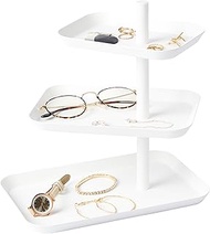YAMAZAKI home 4724 3-Tier Accessory Tray-Jewelry Holder & Storage Organizer, One Size, White