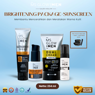 MS Glow New Paket For Men + Sunscreen Spray (Acne Brightening Hydrating)
