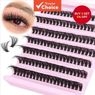 Soft D Curly Lash Extension Set - 200 Count, 8-16mm DIY Clusters Set Pemasangan Bulu Mata Keriting D