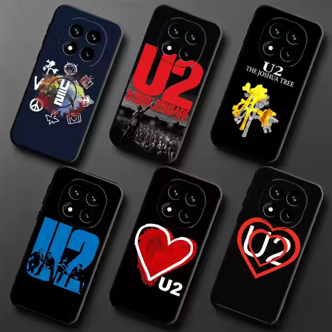 U-U2 Rock Band Phone Case Cover for Xiaomi Redmi Note 12 13 14 15 Pro Plus 12S 11S 11T 10S + Black S