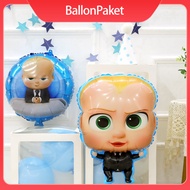 Jumbo Baby Boss Foil Balloons Boss Baby and Team Round Foil/s for Children's Birthday Party Decorati
