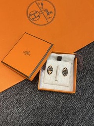 愛馬仕豬鼻子黑玫瑰金/奶茶玫瑰金耳環 門市現貨 全新 送禮自用都好