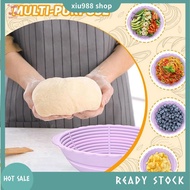 (xiu988) Bread Proofing Basket,Silicone Round Bread Foldable Sourdough Baking Basket Waterproof Proo