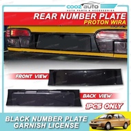 Proton Wira Sedan Car Rear Number Plate Garnish License Black