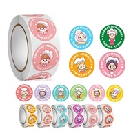 500PCS STICKER ROLL ENJOYING CAKE STICKER 500PCS