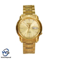 Seiko 5 SNKL86K1 Analog Automatic 21 Jewels Gold Dial Stainless Steel Men's Watch