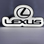 LEXUS LOGO Stereo Light Box, ES300H, Luminous, Desktop Racing Style Decorations, Car Shop Wall-Mount