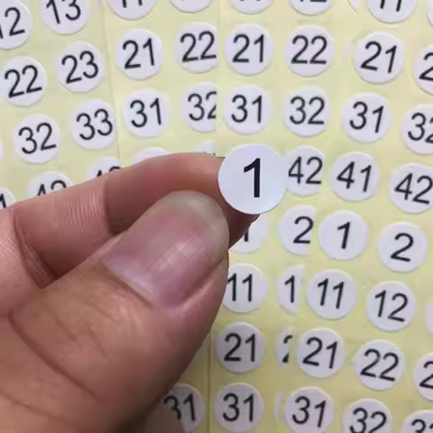 2 Sheets Number Stickers Self Adhesive 1 to 100 Tags Round Labels for School Supplies Home Sorting O
