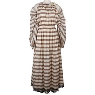 Pre-owned FENDI cocktail dress, FD9622 A38D, polyester and polyurethane, beige, for women.