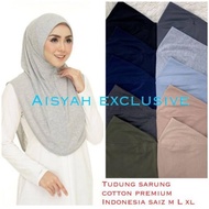 HERNESMALAYSIA TUDUNG SARUNG ORIGINAL AISYAH EXCLUSIVE COTTON PREMIUM TUDUNG SAUK COTTON XL AISYAH E