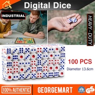 100pcs 13.6mm Acrylic Dice Gaming Dice Standard Six Sided Decider Birthday Parties Board Game Dice