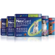 Nexgard and Nexgard Spectra Chewable Tablet Anti Ticks and Fleas Protection for All Dogs and Puppies