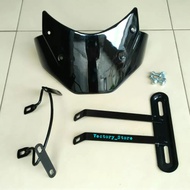 Yamaha Byson Carburetor Windshield Visor Plus Bracket and License Plate Holder