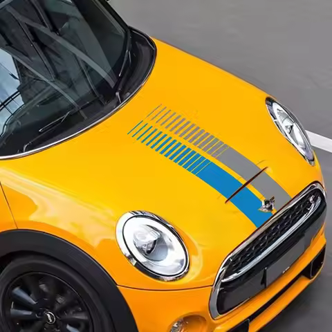 2Pcs Car Hood Bonnet Stripe Sticker Decor Decal Vinyl Film For MINI Cooper S One JCW F56 F55 F60 R56