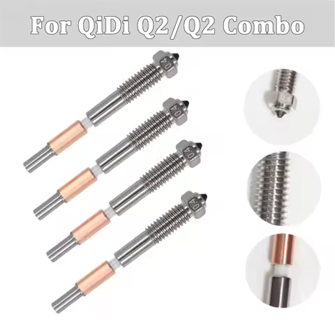For QiDi Q2/Q2 Combo Bimetallic Nozzle With Ceramic Insulation Integrated Design Quick Removal Integ