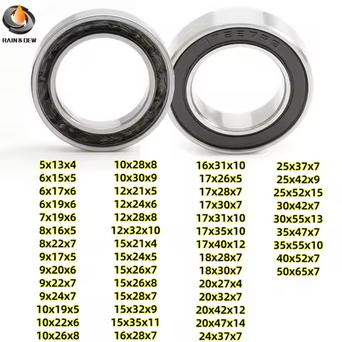 1Pcs of Hybrid Ceramic Bearing S6001-2RS 12x28x8mm ABEC-9 6000 699 6902 6903 6803 18307 2RS Bicycle 