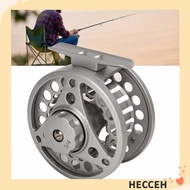 HECCEH Fly Fishing Reel, 3/4WT Silver Full Metal Fly Reel, Durable Left Right Handed Aluminum Alloy 