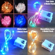 [Battery Included]3Modes 1/2/3 Meters LED Battery Operated Fairy Light Outdoor String Lights New Year Christmas Gift