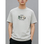 Bluey Co-BrandedCool Skin-FriendlySummer Men's Short-Sleeved T-Shirt Fashion Cartoon Printed Round N